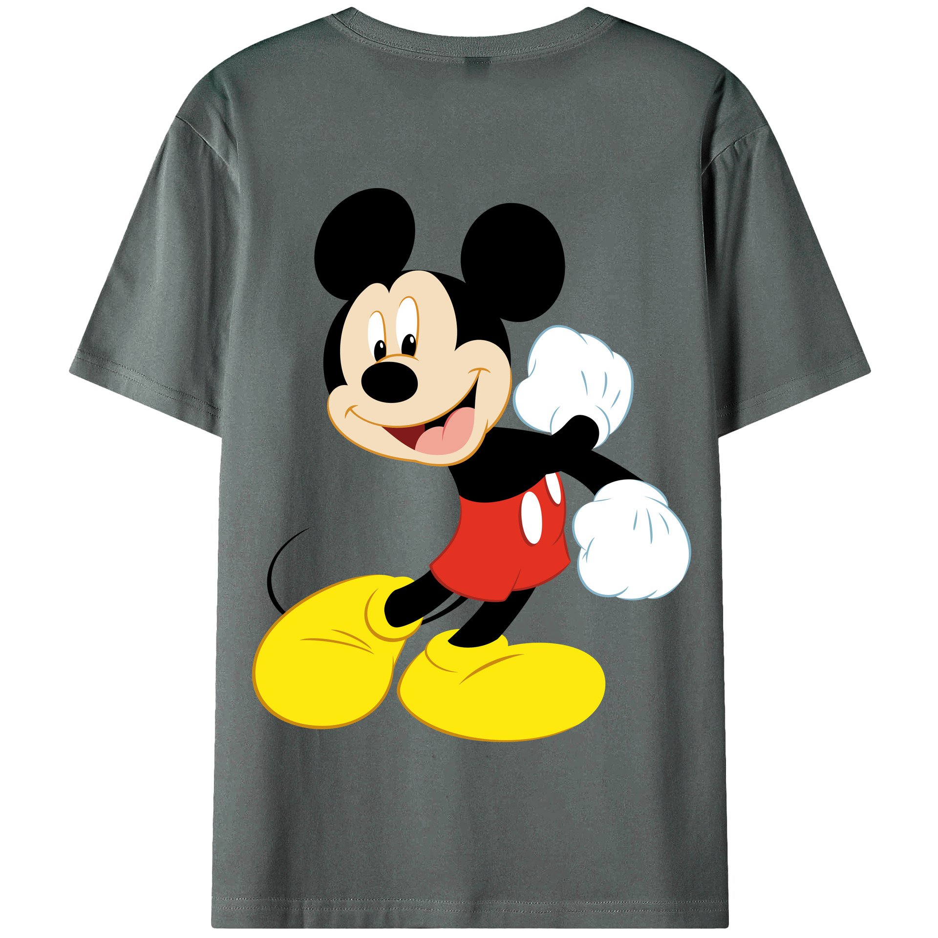 （画像用） ミッキーマウス Mickey Mouse 綿100％半袖Tシャツ（背面プリント）